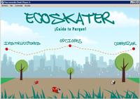 diseo juego Flash educativo Ecoskater