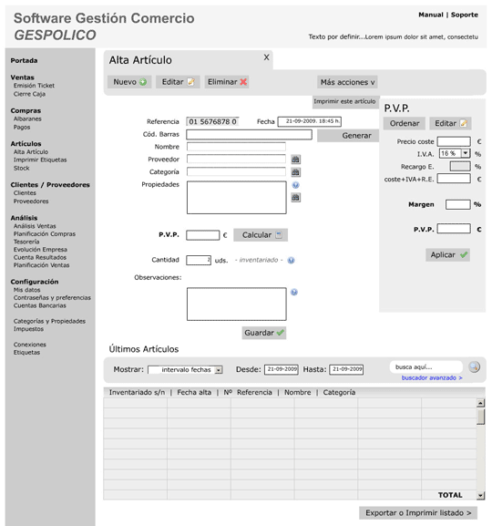 desarrollo de aplicaciones de gestion