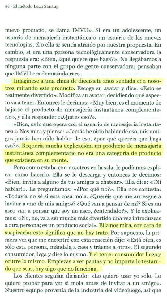 metodo lean startup pag 56