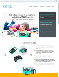 pagina web corporativa de producto educativo